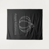 Silver Pumpkin Halloween Foto Background Wandteppich (Vorderseite (Horizontal))