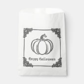 Silver Pumpkin Halloween Geschenktütchen (Vorderseite)