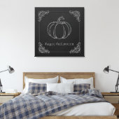 Silver Pumpkin Halloween Leinwanddruck (Insitu (Schlafzimmer))