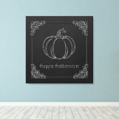 Silver Pumpkin Halloween Leinwanddruck (Insitu (Holzboden))