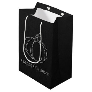 Silver Pumpkin Halloween Mittlere Geschenktüte