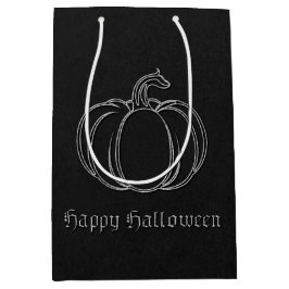 Silver Pumpkin Halloween Mittlere Geschenktüte