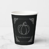 Silver Pumpkin Halloween Pappbecher (Vorderseite)
