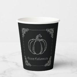 Silver Pumpkin Halloween Pappbecher