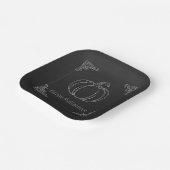 Silver Pumpkin Halloween Pappteller (Gewinkelt)