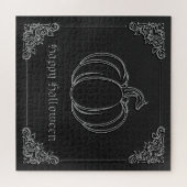 Silver Pumpkin Halloween Puzzle (Horizontal)