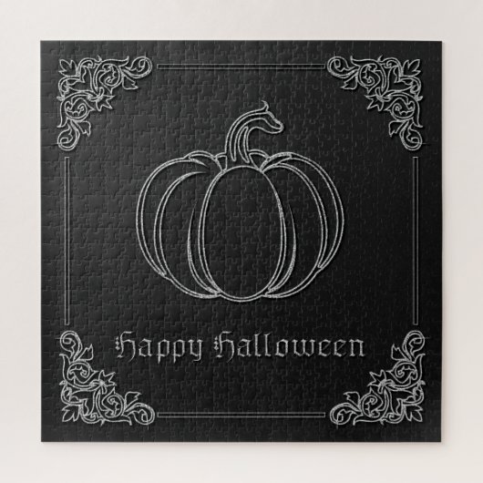 Silver Pumpkin Halloween Puzzle (Vertikal)