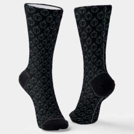 Silver Pumpkin Halloween Socken