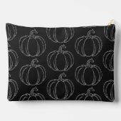 Silver Pumpkin Halloween Zubehörtasche (Rückseite)