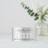 Silver qr-Geschäftslogo Treuekarte (Stehend Vorderseite)