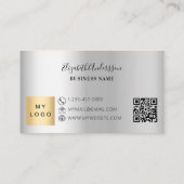 Silver qr-Geschäftslogo Treuekarte (Rückseite)