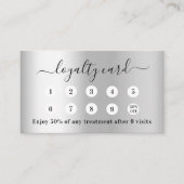 Silver qr-Geschäftslogo Treuekarte (Vorderseite)