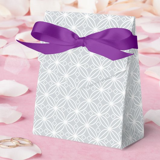 Silver Quad Blume Muster Jeden Anlaß Lila Geschenkschachtel (Hochzeit)