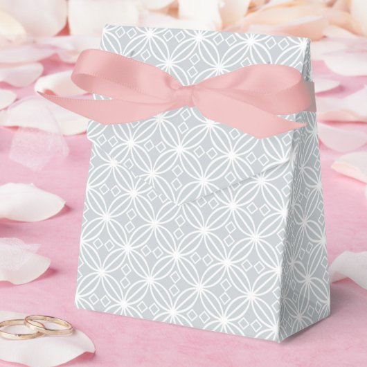 Silver Quad Blume Muster Jeden Anlaß Pink Bow Geschenkschachtel (Hochzeit)