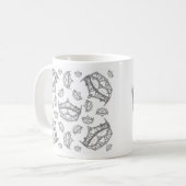 Silver Queen of Hearts Kronen Tiara Tasse (Vorderseite Links)