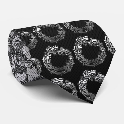 Silver Quetzalcoatl Krawatte (Gerollt)