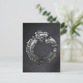Silver Quetzalcoatl Postkarte (Stehend Vorderseite)