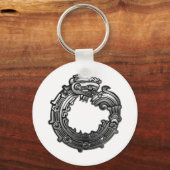 Silver Quetzalcoatl Schlüsselanhänger (Vorderseite)