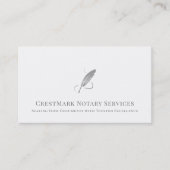 Silver Quill Notary Visitenkarte (Vorderseite)