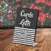 Silver Racehorse Brautparty Karten und Geschenke Sockelschild