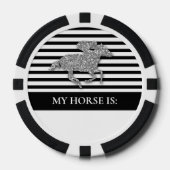 Silver Racehorse Derby Day Pokerchips (Vorderseite)