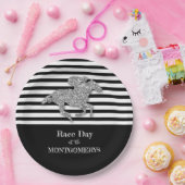 Silver Racehorse Derby Pappteller (Party)