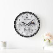 Silver Racing Dial Luxury Chronograph Große Wanduhr (Zuhause)