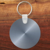 Silver Radial Metallic Script Name Schlüsselanhänger (Rückseite)