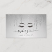 Silver Rain Ästhetiker oder Makeup Artist Visitenkarte (Vorderseite)