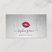 Silver Rain Makeup Artist Lips Visitenkarte (Vorderseite)