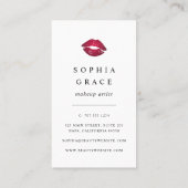 Silver Rain Makeup Artist Lips Visitenkarte (Rückseite)