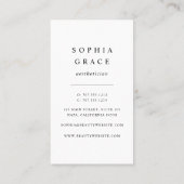 Silver Rain Makeup Artist Visitenkarte (Rückseite)