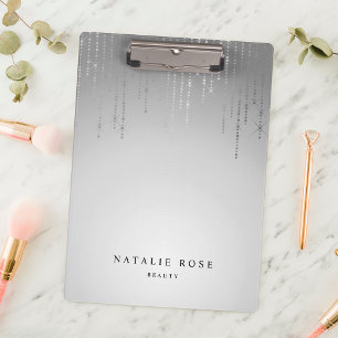 Silver Rain Personalisiert Klemmbrett