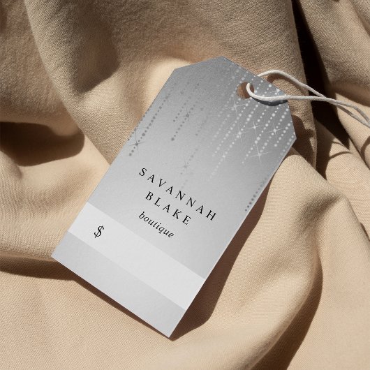 Silver Rain Price Tags Geschenkanhänger