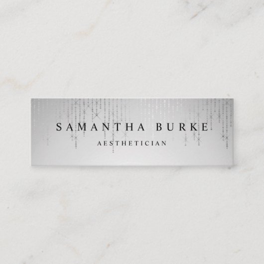 Silver Rain String Lights Mini Visitenkarte (Vorderseite)