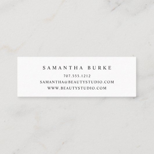 Silver Rain String Lights Mini Visitenkarte (Rückseite)