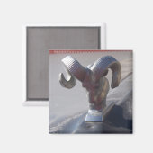 Silver Ram Magnet (Vorderseite/Rückseite)