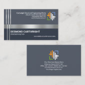 Silver Re-Bar-Betonsäule-Engineer Visitenkarte (Vorne/Hinten)