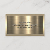 Silver Real Anwesen Logo | Gold Metallic Visitenkarte (Rückseite)