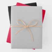 Silver Red Black Geschenkpapier Set (Beispiel)