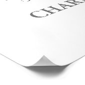 Silver Red Engagement Party Custom 20x30 Foto Poster (Ecke)