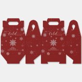 Silver Red Magical Winter Snowflake Baby Shower  Geschenkschachtel (Ungeklappt)