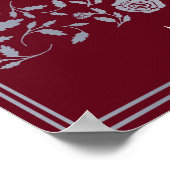 Silver Red Royal Medieval Sword Wedding Willkommen Poster (Ecke)