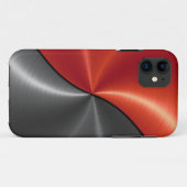 Silver Red Shiny Steel Metal Case-Mate iPhone Hülle (Rückseite (Horizontal))