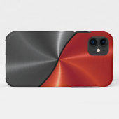 Silver Red Shiny Steel Metall 3 Case-Mate iPhone Hülle (Rückseite (Horizontal))