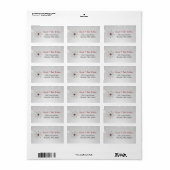 Silver Red Snowflakes Returnaddress Label Adressaufkleber (Vorne)