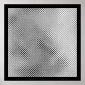 Silver Reflective Metal Abstrakt Black Poster (Vorne)