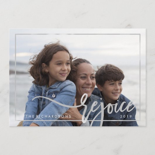 Silver Refreude | Moderne Typografie mit Ihrem Fot (Vorderseite)