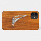 Silver Regatta Sailboat auf Teak Veneer Case-Mate iPhone Hülle (Rückseite (Horizontal))
