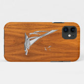 Silver Regatta Sailboat auf Teak Veneer Case-Mate iPhone Hülle (Rückseite (Horizontal))